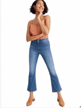 Madewell | High Rise Cali Demi Boot Flared Medium Blue Jeans for women size 26